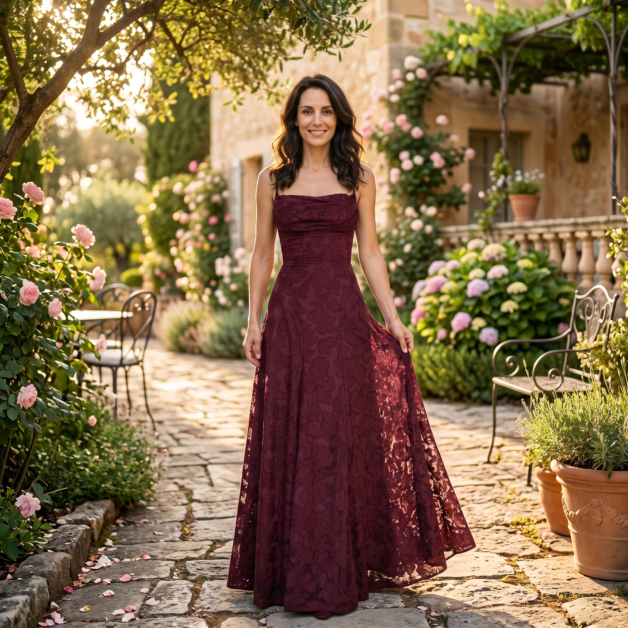 Robe moulante dos nu à nœuds pour femme, création VELENTI MODA, en tissu fluide avec détails élégants.